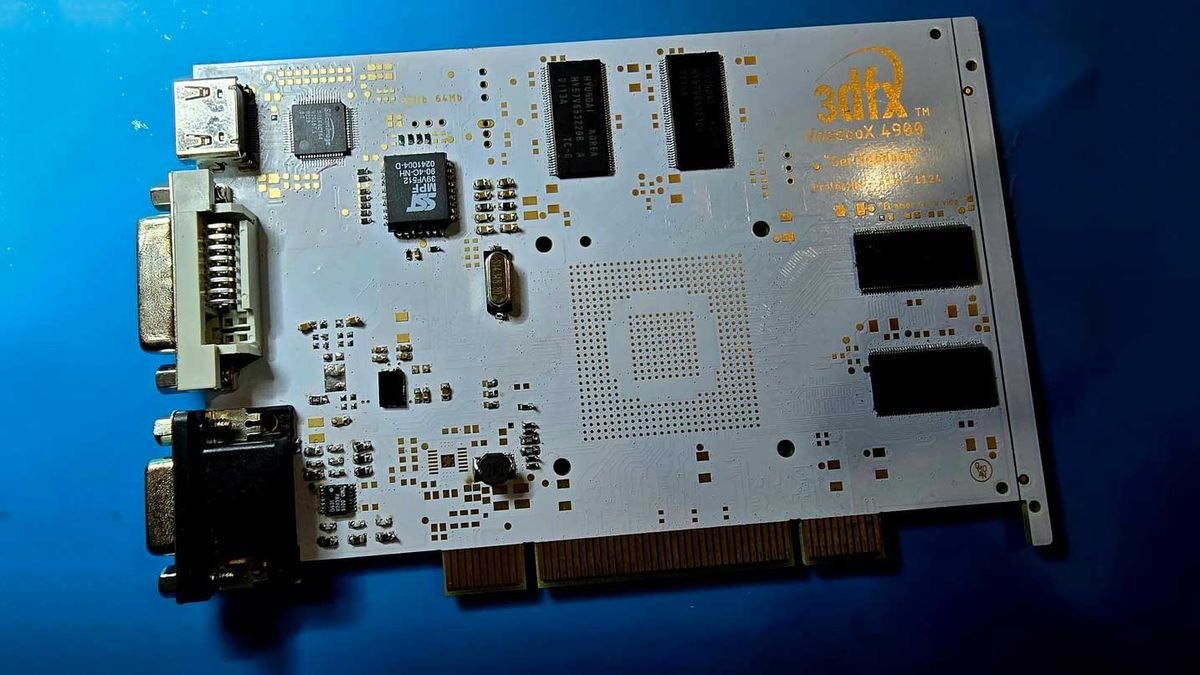 3dfx VoodooX custom project aims to modernize the classic GPU — latest update showcases a ‘Christmas design’ white PCB