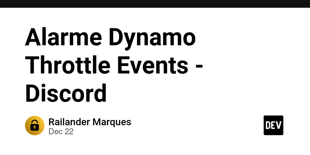 Alarme Dynamo Throttle Events – Discord