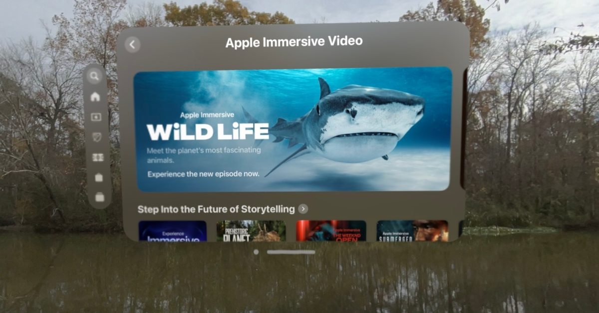 Apple Vision Pro takes you on an immersive dive with tiger sharks eating lunch