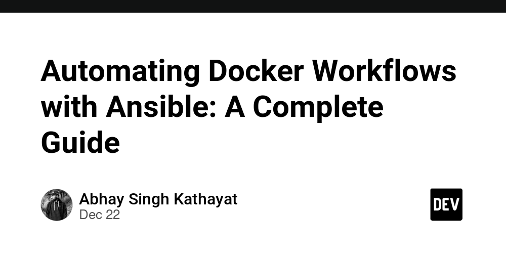 Automating Docker Workflows with Ansible: A Complete Guide