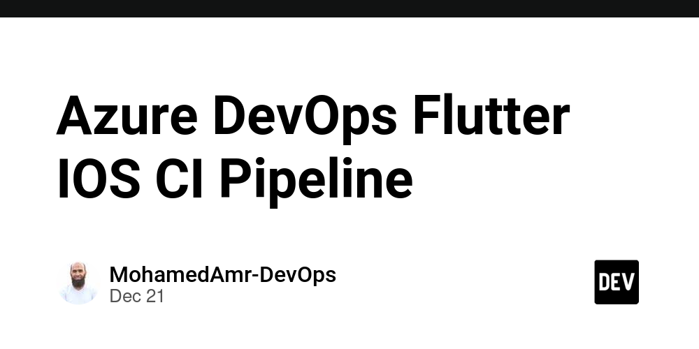 Azure DevOps Flutter IOS CI Pipeline