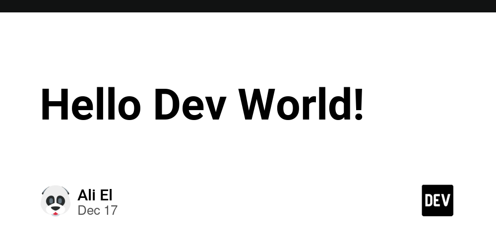 Hello Dev World!