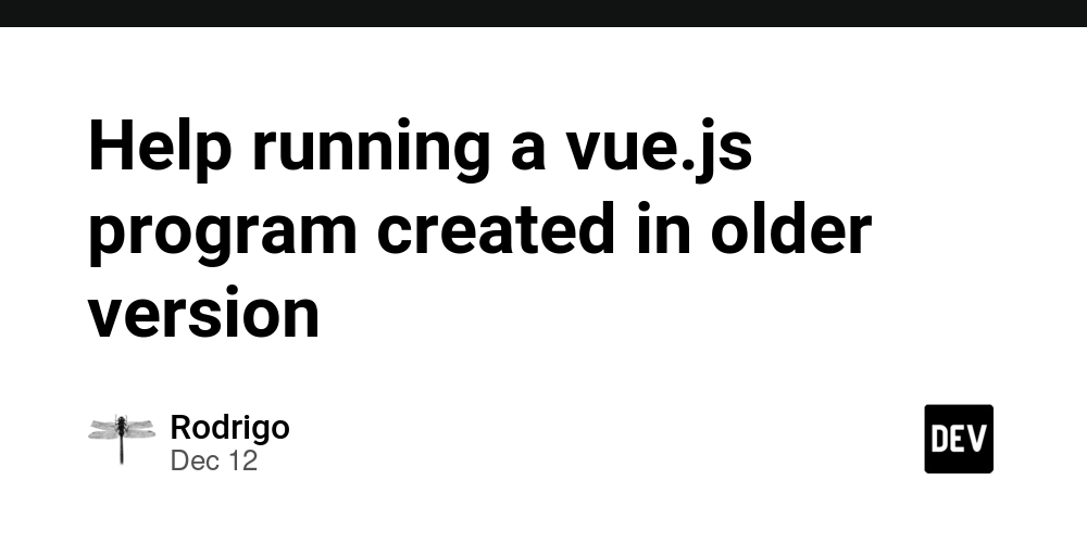 Help running a vue.js program created in older version