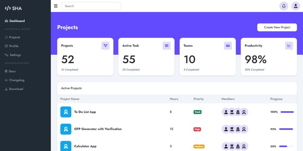 Learn How to Create Responsive Admin Dashboard Using HTML CSS & JavaScript