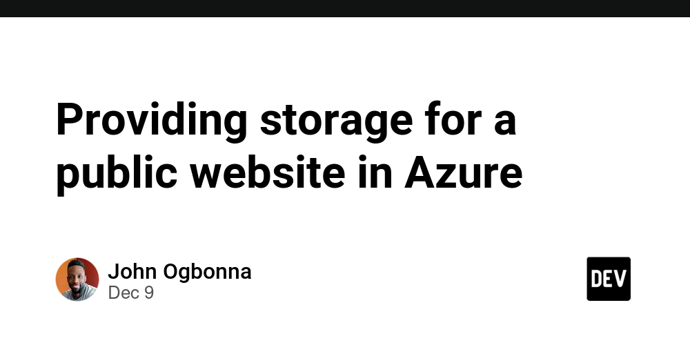 Providing storage for a public website in Azure