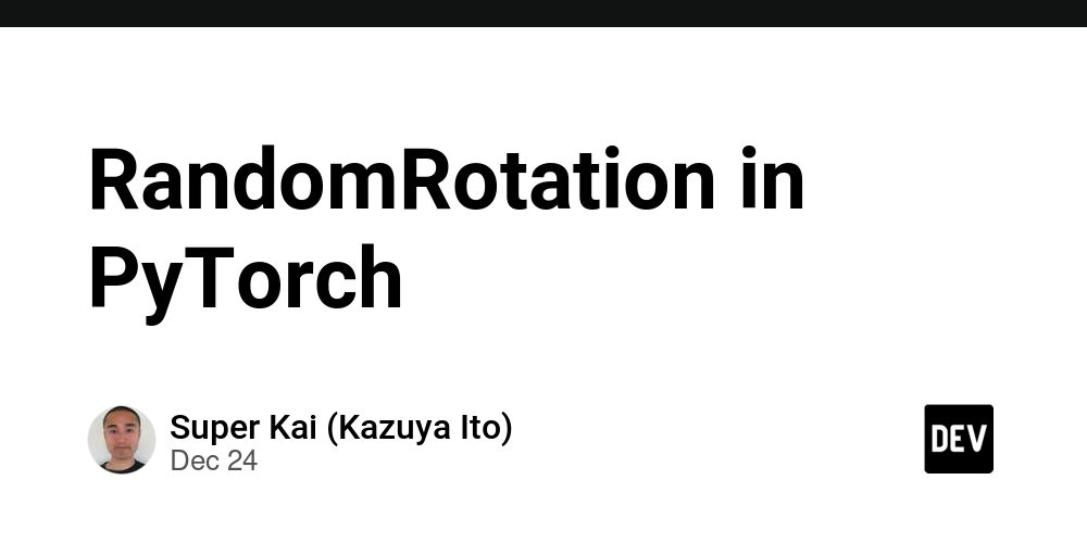 RandomRotation in PyTorch – DEV Community
