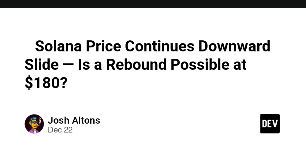 📉 Solana Price Continues Downward Slide — Is a Rebound Possible at $180? 🚀