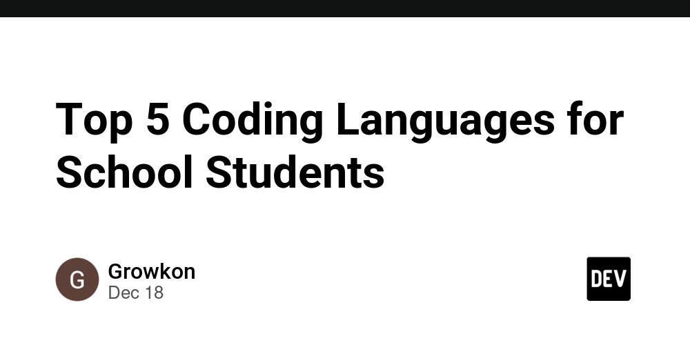 Top 5 Coding Languages for School Students