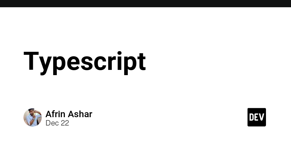 Typescript – DEV Community