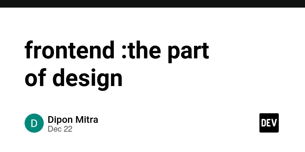 frontend :the part of design