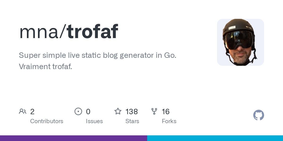 mna/trofaf: Super simple live static blog generator in Go. Vraiment trofaf.