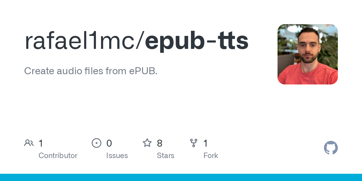 rafael1mc/epub-tts: Create audio files from ePUB.