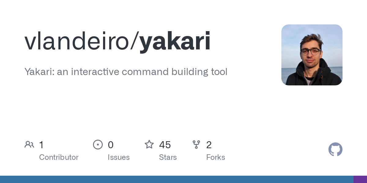 vlandeiro/yakari: Yakari: an interactive command building tool