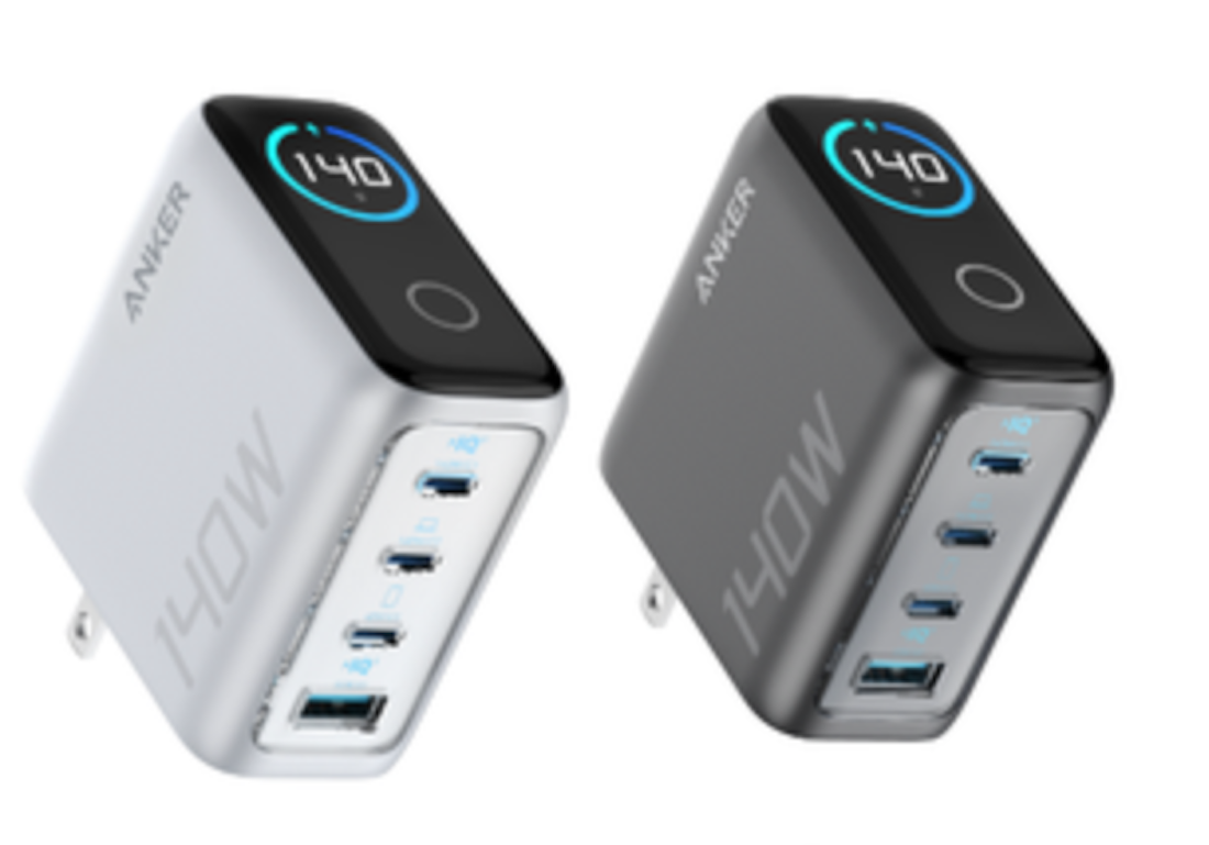 Anker announces new 140W wall charger with a handy built-in display at CES 2025