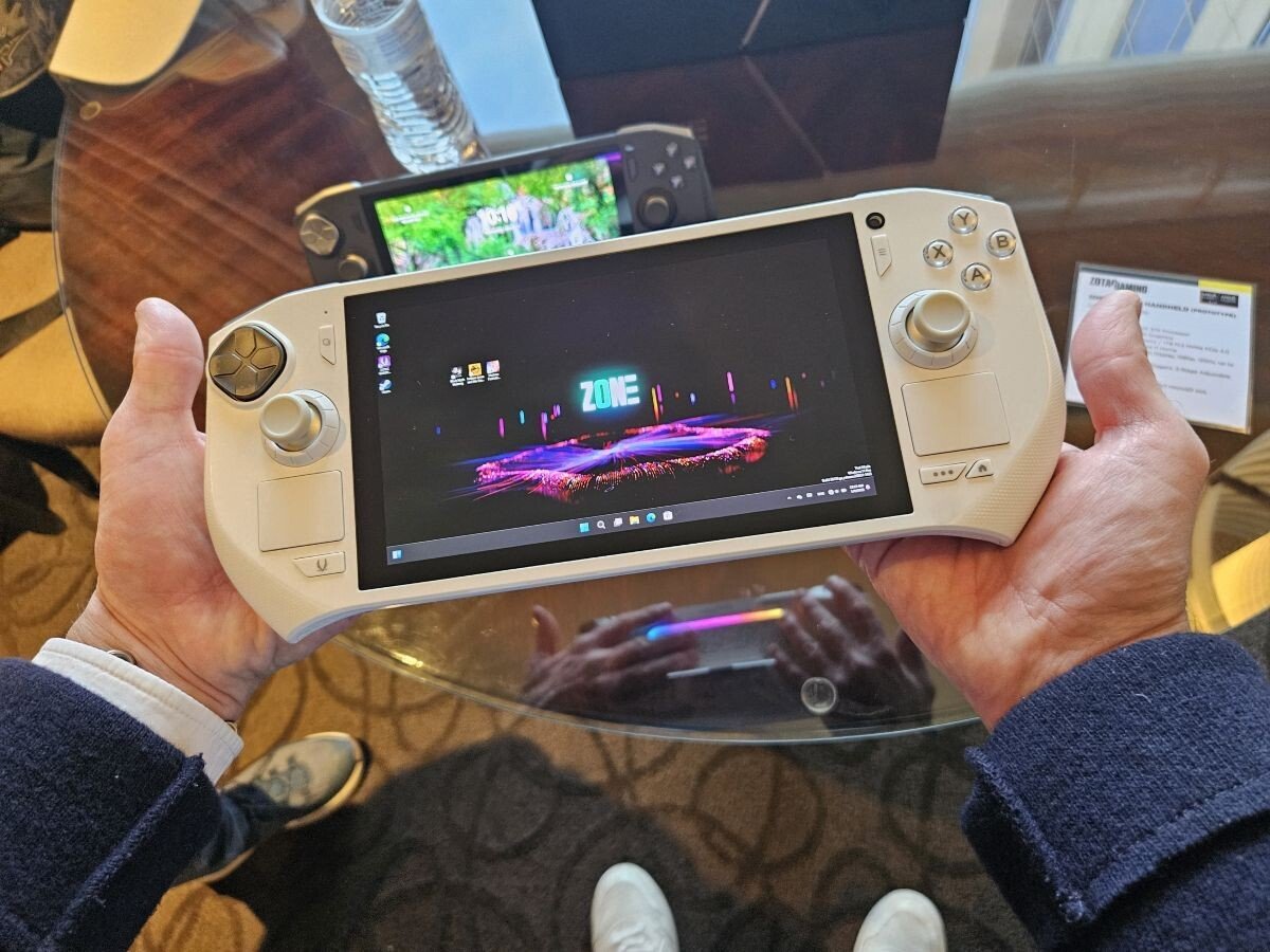 ZOTAC Shows New ZONE GAMING Handheld Prototype with AMD Ryzen AI 9 HX 370 at CES 2025