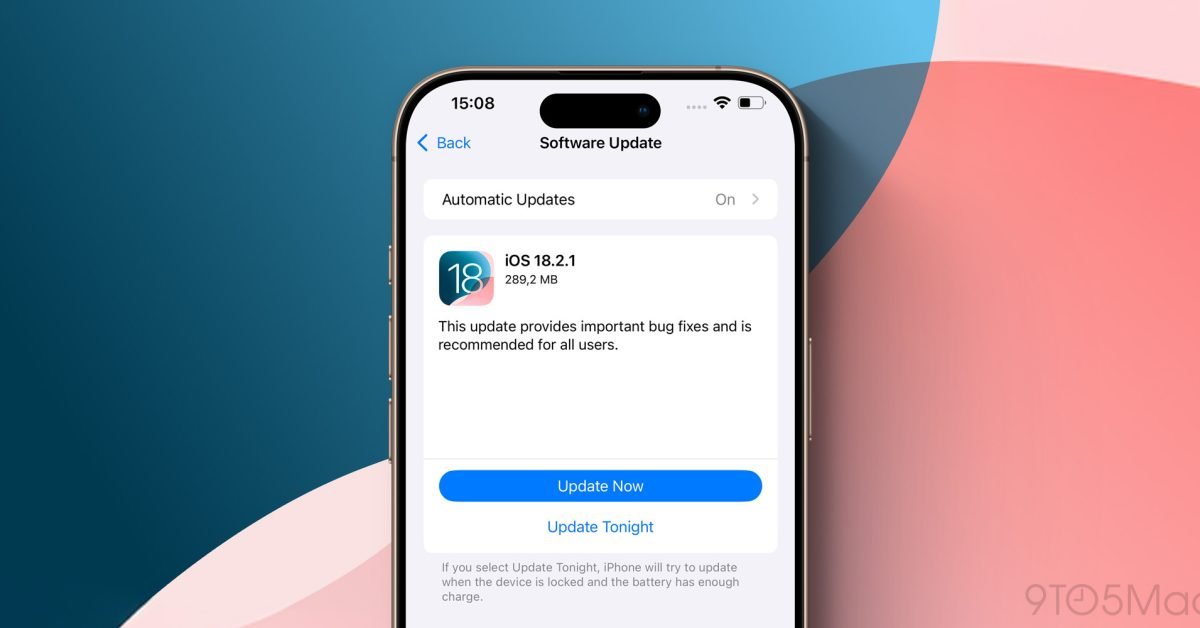 iOS 18.2.1 now available for iPhone users